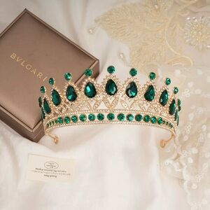 Bulgari Gold Tiara with Green Gemstones